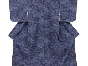 茶屋辻模様織り出し本塩沢100亀甲着物